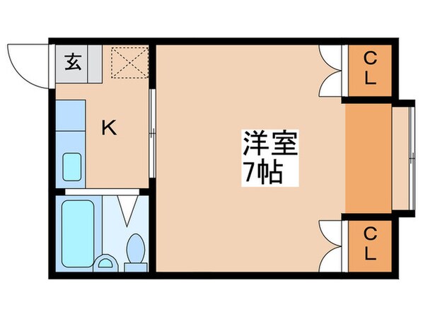 フラットKの物件間取画像